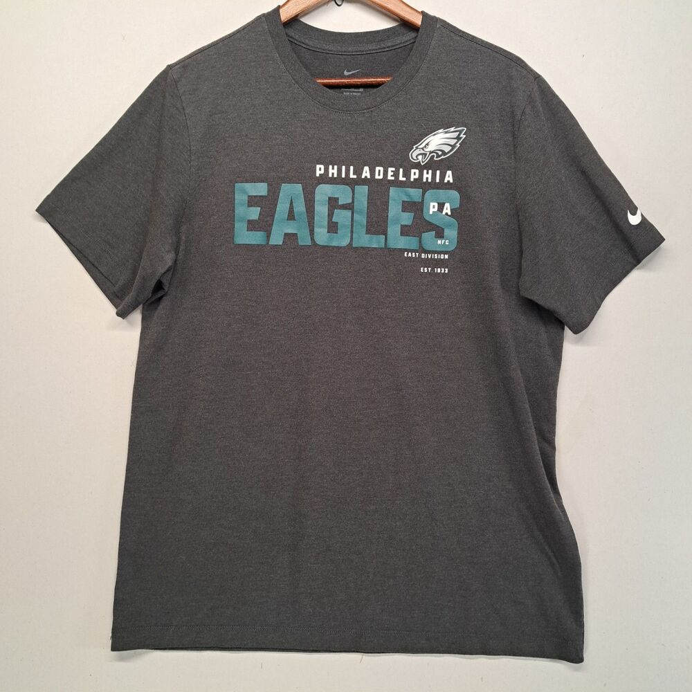Nike Philadelphia Eagles T Shirt Size XL Gray Heather Performance Tee NFL